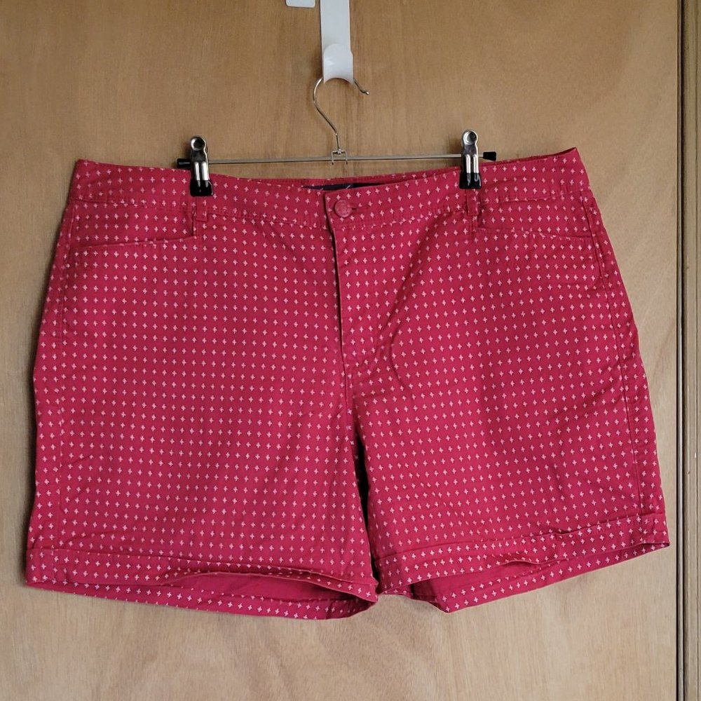 Gloria Vanderbilt Shorts 16 Red White